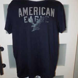 American Eagle SS Navy Blue T-Shirt Size L Men's